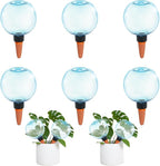 6pcs Large Plant Self Watering Globes, 17.5 oz Plastic Water Bulbs Top Fill, Plant Watering Devices System Slow Release Terracotta, Water Spikes Stakes for Indoor(6pack)