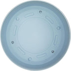 Bloem Mathers 12" Misty Blue Round Modern Resin Garden Planter Pot with Drainage Holes and Removable Saucer Tray Included