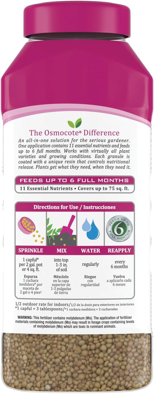 Osmocote Smart-Release Plant Food Plus Outdoor & Indoor₁, Granular Fertilizer with 11 Essential Nutrients, 2 lbs. (Pack of 12)