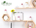 Der Rose 4 Packs Fake Succulents Plants Artificial Indoor for Pink Room Bathroom Decor Office Desk Accessories for Women