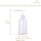 BEADNOVA Squeeze Bottle Plant Watering Bottle 250ml 8oz Small Wash Bottle Squeeze Plastic Small Watering Can for Indoor Plants Succulent Watering Can (1pc)