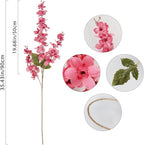 Hot Pink Delphinium Artificial Flower 6PCS Lifelike Silk Larkspur Flowers Plant 35.43" Long Stem Blossoms Fake Flowers for Tall Vase Floral Arrangements Home Table Wedding Decor(Hot Pink)