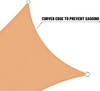 SUNNY GUARD Custom Size 14'x14'x14' Peach Fuzz Sun Shade Sail Triangle UV Block Shade for Backyard Yard Patio Deck Garden(Customized)
