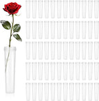 300 Pack Flower Water Tubes 3 Inch Reusable Plastic Vials for Flower Arrangements Floral Tubes with Cover Fresh Florist Supplies for Decoration Arrangement Preserving(Clear)