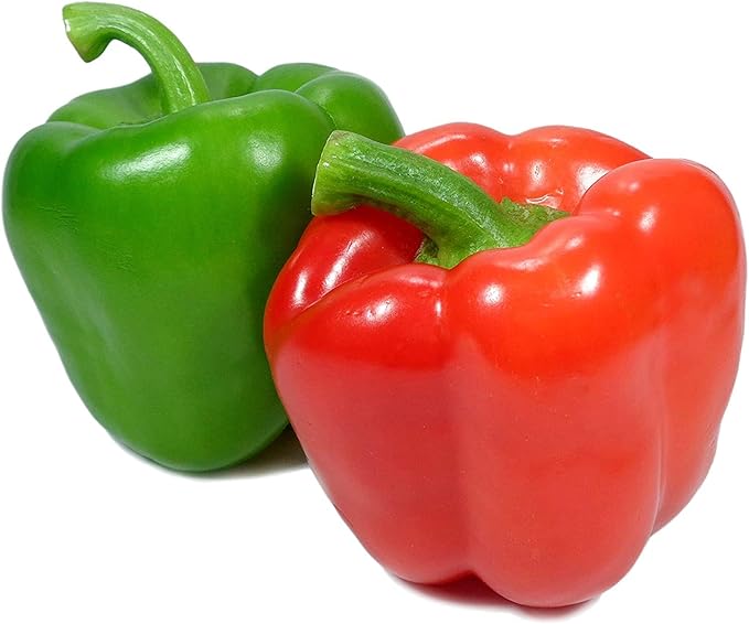Clovers Garden Better Bell Pepper Plants– Two (2) Live Plants – Non-GMO - Not Seeds - Each 4" to 8" Tall – in 4" Inch Pots – Ripens Green to Red