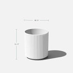Veradek Demi Series Round Planter for Porch, Patio, Backyard | Durable Plastic-Stone Composite Material | Modern Décor for Tall Plants, Flowers