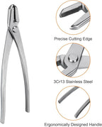 HARFINGTON Bonsai Jin Pliers 8.7 Inch 220mm Bonsai Tool Wire Plier Branch Cutter Gardening Pruner for Branch Cutting, Silver