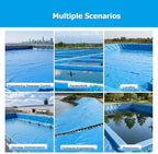 PVC Pond Liner for Fish/Plant, 0.3 MM Thick HDPE Blue Preformed Pond Liners Mat Underlayment for Outdoor Ponds Koi Fish Ponds Streams Garden Fountain Waterfall(3x15m/9.8x49.2')