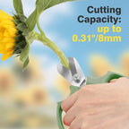 Housolution Flower Scissors, Strong Floral Shears, Premium Steel Garden Pruning Shears Floral Fruits Leaf Scissors Hand Pruner Snip Trimming Tool for Gardening Flower Arrangement, Avocado Green