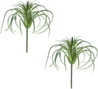 Artificial Flocking Tillandsia Air Plants Faux Succulents Bromeliads for Indoor/Outdoor Garden and Home Decor, Terrarium Decorations, Arrangements, Office, and Displays (2, Mini Small)