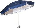 AMMSUN XL Chair Umbrella with Universal Clamp Adjustable 47 inches and 360-degree Swivel UPF 50+, Portable Clamp on Camping or Beach Chair, Stroller, Wheelchair, Golf cart, Navy Blue, Large-sized