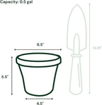 Bloem Terra 6" Diameter Round Vanilla Bean Resin Planter Pot with Drainage Holes for Indoor and Outdoor Gardening