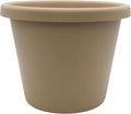 The HC Companies Classic Round Plastic Plant Pot w/Rolled Rim - Lightweight & UV Resistant Flower Pot for Herbs & More - Outdoor & Indoor Plant Pots w/Drainage (7 inch Sandstone, Pack of 1)