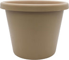 The HC Companies Classic Round Plastic Plant Pot w/Rolled Rim - Lightweight & UV Resistant Flower Pot for Herbs & More - Outdoor & Indoor Plant Pots w/Drainage (7 inch Sandstone, Pack of 1)
