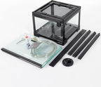 REPTIZOO 15 Gallon Full Glass Reptile Terrarium 12" x 12" x 24" Knock-Down Glass Tank and Siphon Gravel Cleaner Set, Small Habitat for Reptile Chameleon, Tree Frogs, Arboreal Geckos,Lizard
