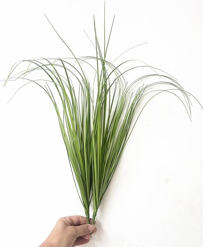 CATTREE Artificial Plants Fake Wheat Grass Shrubs, Faux Greenery Plastic Bushes Tall Stems for Outdoor Indoor Wedding Christmas Decoration Office Yard Table Arrangements Planter Filler Decor 8 Pack