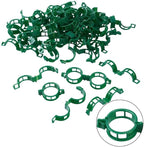 100Pcs Plant Support Clips - Plastic Stem Clips for Climbing Plants, Tomato Vines, Grape Vegetables, Secure & Reusable Garden Clips (Green)