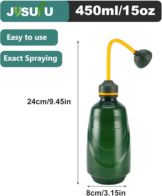 Watering Can for Seedlings, Small Watering Can for House Plant Garden Flower 0.45L (Green)
