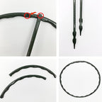 14Pcs Plant Support Stake Half Round Plant Support Ring Garden Flower Support for Tomato, Hydrangea, Indoor Plants, 6.3" Wide X 10.3" High
