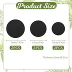 Plant Saucers for Indoors, 6PCS Round Felt Plant Mat Reversible Fabric Coaster Mat Absorbent Waterproof Plant Pot Saucers for Gardening, Indoor and Outdoor Pots, DIY Craft Supplies(4”, 6”, 8”)