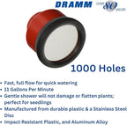 Dramm Water Breaker Nozzle with 1000 Tiny Holes, for Greenhouse & Nurseryman, Saves Time & Water, Will not Damage or Flatten Plants, Perfect for Seedlings, Chrome