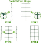 Cucumber Trellis for Raised Bed, U-Shape Garden Trellis for Climbing Plants Outdoor, Metal Arch Vegetables Trellis, Plant Support for Grape Vine Beans Squash Peas Flower