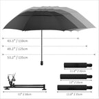 Patio Umbrellas UPF 50+ 360 ° Adjustable Shade Umbrella,Beach Umbrella with Universal Clamp,Beach Clamp on Umbrella,suitable for Patio,beach chairs,golf carts, wheelchairs,carts,bleachers,camping and fishing