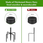 Shepherds Hooks for Outdoor, 48 Inches Garden Bird Feeder Pole for Hanging Bird Feeder, Plant Baskets, Solar Light Lanterns, Outdoor Plant Hanger Hook with 5 Base Prongs,1 Packs