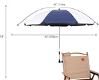 Chair Umbrella with Clamp,46 inches UPF 50+ Clip on Parasol for Patio,Beach Chairs,Strollers,Wheelchairs,Golf Carts