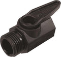 Dramm Plastic Shut Off Valve with One Piece Ball & Large Handle for Ease of Use, Heavy Duty Construction, Black | (Pack of 6)