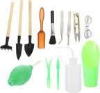 Artibetter 14pcs Garden Tool Set for Succulent and Bonsai Care, Including Hand Trowel, Spray Bottle, Soil Scoop, and Pruning Shears, Sturdy Gardening Tools for Planting and Potting