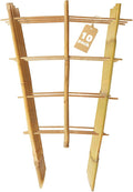 Bamboo Trellis 10 Pack, 16 Inches S3 Natural Bamboo Plant Fan Stakes, Fan-Shaped Plant Support Stand for Orchid Vines, Monarchs, Ivy and Other Plants Climbing, Help Plant Growth