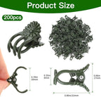 Plant Clips Orchid Clips 200 PCS Plant Clips for Climbing Green Plants Orchid Clips for Plants Support Garden Clips Plant Support Clips Vine Clips Plant Clips for Outdoor Plant Support Stem Vine Stalk
