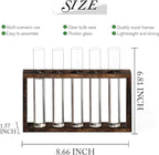 XXXFLOWER Plant Propagation Station,Plant Terrarium Wooden Stand with 5 Test Tubes,Glass Planters for Indoor Plants,Plant Lover Gifts for Women Mom Wife Daughter,Garden Office Room Decoration