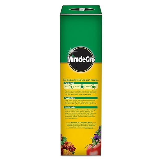 Miracle-Gro Water Soluble All Purpose Plant Food - Fertilizer for All Indoor or Outdoor Plants Including Roses, Flowers, Vegetables, Houseplants, Trees, and Shrubs, 12.5 lbs.