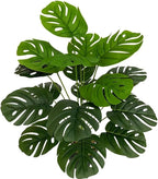 Artificial Monstera Plants, Fake Tropical Turtle Leaf Greenery Shrubs Decor Plant Faux Palm Tree Leaves Stems for Outdoor Indoor Decor Home Garden Party Wedding Bedroom Room Office Decoration 1 Pack