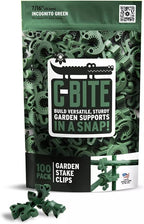Plant Support Clips for Trellis, Garden Stakes, Wire Fence, Climbing Plants, Indoor Gardening, Hydroponics Systems, and Vines | Durable Gardening Clips (Incognito Green - 100 Pack)
