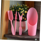 GALPADA Succulent Planting Tool Set with Cultivator, Potting Shovel, Cleaning Brush, and Soil Spoon, Pink Gardening Accessories for Indoor and Outdoor Plant Care