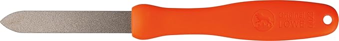 Original LÖWE Diamond file 0023 with ergonomic grip shape, fine structure with robust and durable diamond coating, for scissors, axes and tools