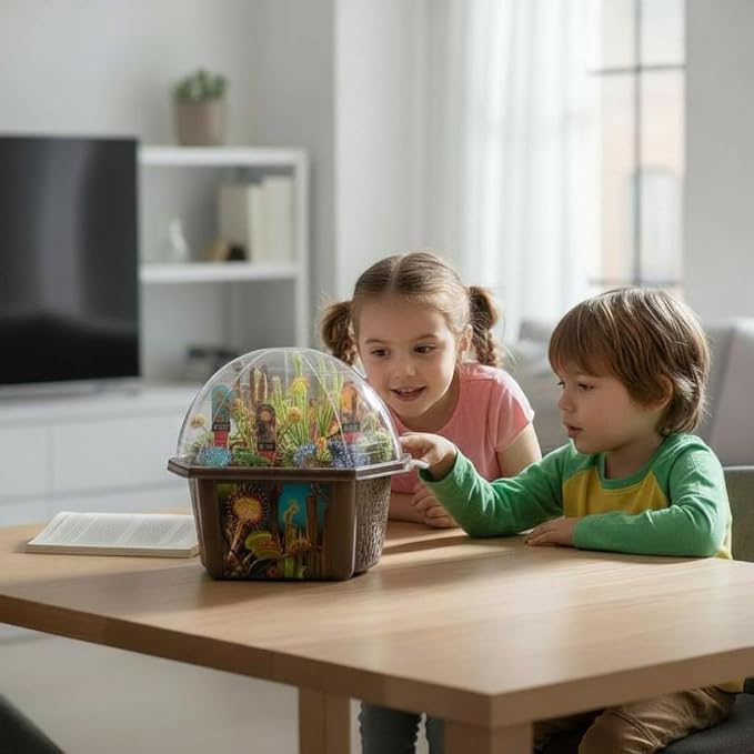 Carnivorous Plant Growing Kit – Grow Venus Fly Trap, Sundew, & Pitcher Plants in a Terrarium Biosphere