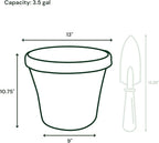 Bloem Terra Pot Planter: 12" - Chocolate Brown - Durable Resin Pot, for Indoor and Outdoor Use, Gardening, 3.5 Gallon Capacity, Saucer Sold Separately