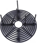 Plant Pot Grids 4PCS Plant Pot Soil Guard with Nails Grid Flower Cover Baby Safety Mouse Protector Repel Cats(Black Round 19cm)