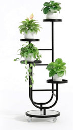 4 Tiered Tall Plant Stand, Corner Display Rack, Multi-tier Planter Holder for Indoor Living Room Balcony Garden Patio