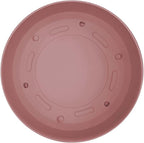 Bloem Mathers 10" Dusty Rose Round Modern Resin Garden Planter Pot with Drainage Holes and Removable Saucer Tray Included