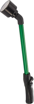 Dramm Rain Wand with One Touch Thumb Valve – Gentle Full Flow Shower Head Watering Wand for Garden Hose, Aluminum Construction – 16 Inch – Green