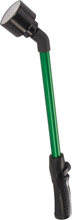 Dramm Rain Wand with One Touch Thumb Valve – Gentle Full Flow Shower Head Watering Wand for Garden Hose, Aluminum Construction – 16 Inch – Green