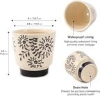 STHIE Indoor Ceramic Plant Pots with Drainage Holes 5 Inch Cute Succulent Flower Pots Small Orchid Planter Pots for Indoor Plants Garden Pots, Flower