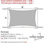 SUNNY GUARD Custom Size 18'x32' Rectangle Sand UV Block Sunshade for Backyard Yard Deck Patio Garden Outdoor Activities and Facility(Customized)