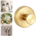 Suction Cup Hooks for Wreaths on Glass, Suction Cup Hooks for Inside Shower, Wreath Hangers for Front Doors, Metal Towel Hooks for Showers Bathrooms Mirrors (1, Gold)