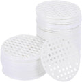 PATIKIL Flower Pot Hole Mesh Pad, 60Pcs 1.8 Inch/4.5cm Round Rigid Bonsai Drainage Mesh Grid Screen Bottom Grid Mat for Garden, White